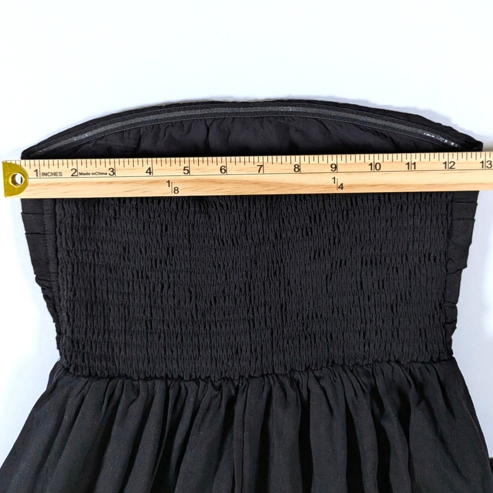 Petal & Pup Kayt Strapless Dress Black Maxi Linen Blend Size XS NWT - Picture 10 of 13
